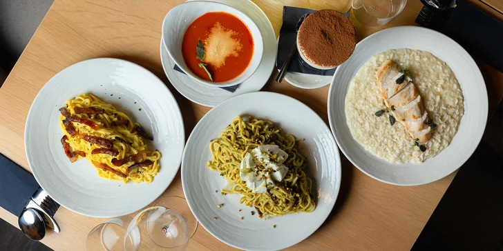 Degustačné menu: 3-chodová večera s chuťou Talianska