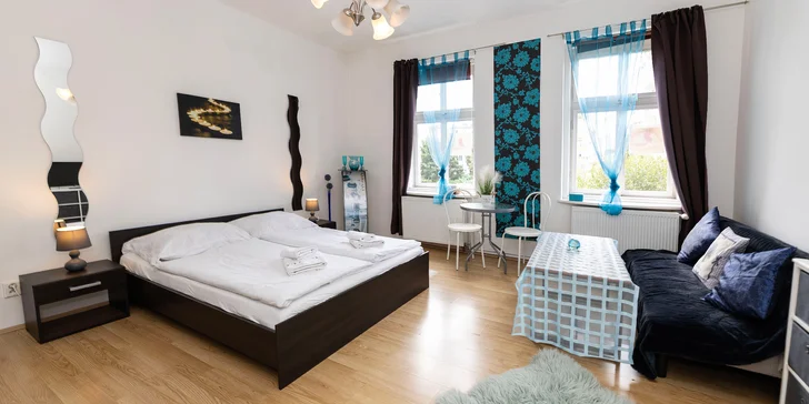 Pohoda a relax v Děčíne: podkrovné apartmány neďaleko zámku, možnosť telového rituálu