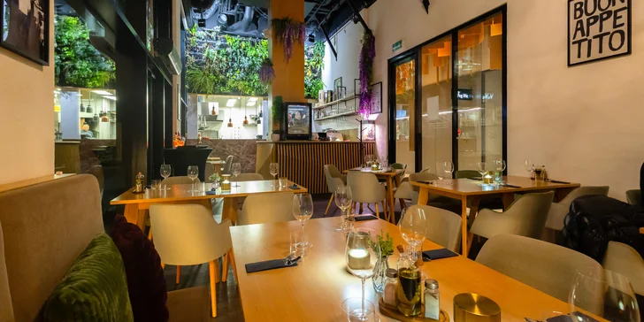 Otvorený voucher na konzumáciu jedla a nápojov v hodnote 50 € alebo 70 € v reštaurácii Vicapria ristorante