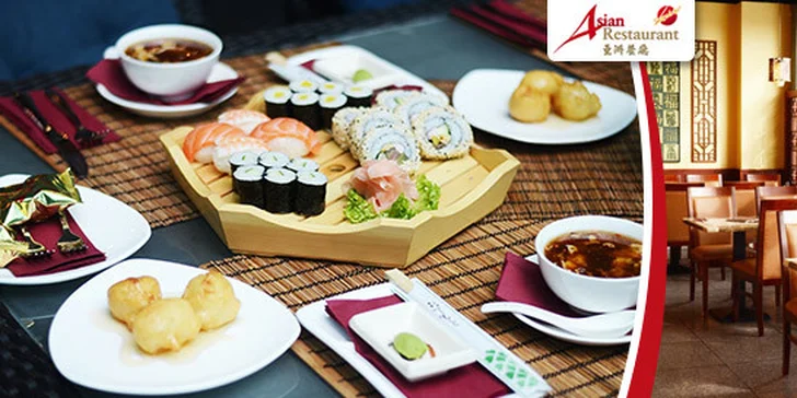 Ázijské menu pre dvoch alebo sushi set v Avione