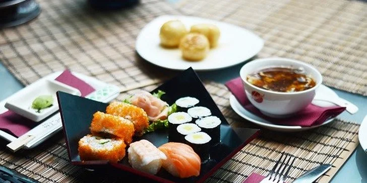 Ázijské menu pre dvoch alebo sushi set v Avione