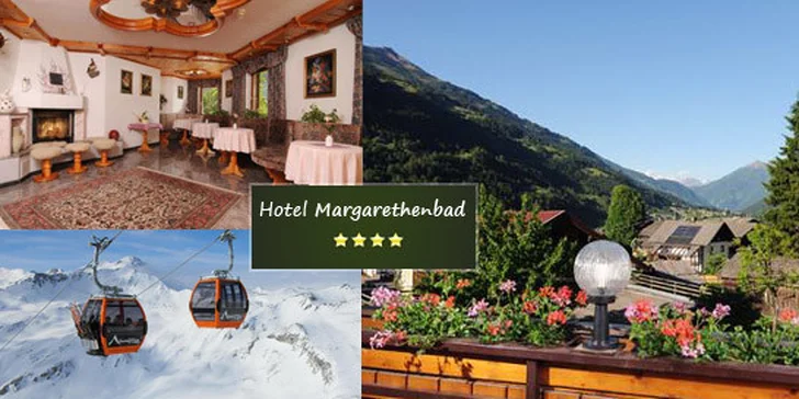Od 249 eur za pobyt s polpenziou pre DVOCH. Prvotriedny hotel Margarethenbad ****, neobmedzený vstup do wellness so saunou, lyžovačka na ľadovci Mölltaler a oveľa viac! Kupón je platný celý ROK 2012!
