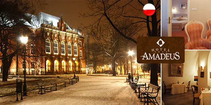 Hotel Amadeus****, 3 dni luxusu v centre Krakova