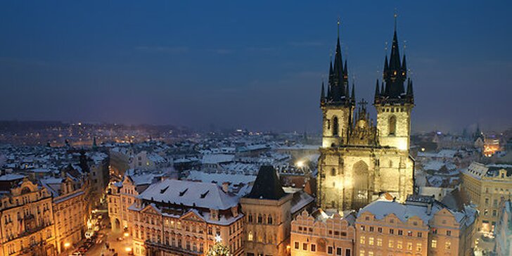 Zážitkový pobyt v Prahe s možnosťou romantickej večere a prehliadky Hradu