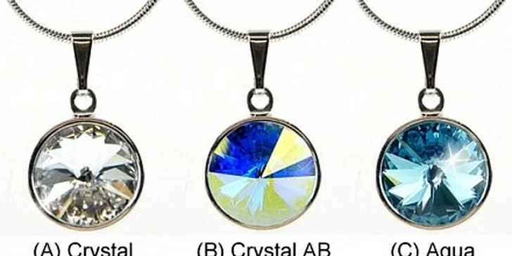 Náhrdelník a náušnice s krištáľmi Swarovski Rivoli