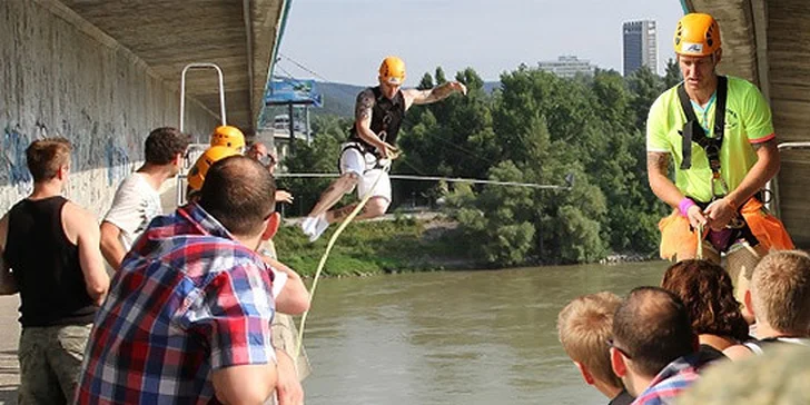 Kyvadlový zoskok z mosta Lafranconi