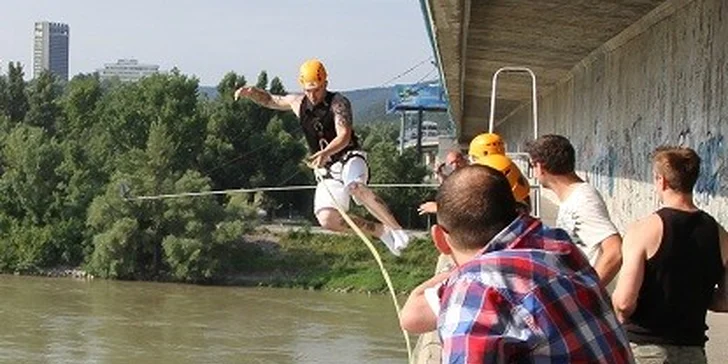 Kyvadlový zoskok z mosta Lafranconi