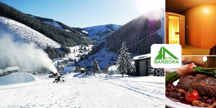 Zimná rozprávka v Hoteli Barbora***, super lyžovačka a  celodenný skipas len za 10 €