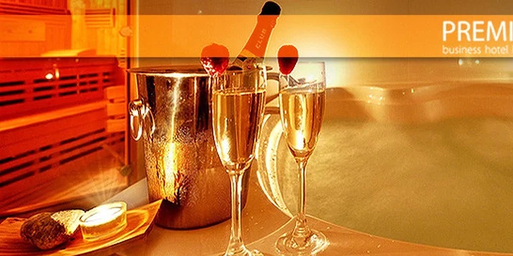 Privátny wellness s welcome drinkom, sviečkami a sektom