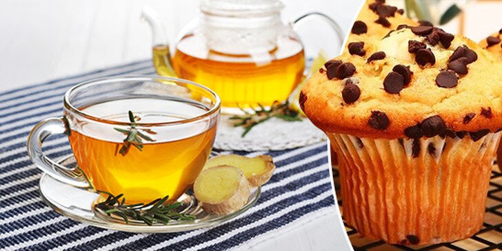 Zázvorový čaj a muffin pre dvoch "U Anjela"
