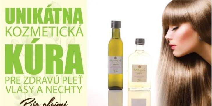 BIO arganový a makový olej - extra veľké balenie - unikátna kozmetická kúra pre pokožku, vlasy i nechty