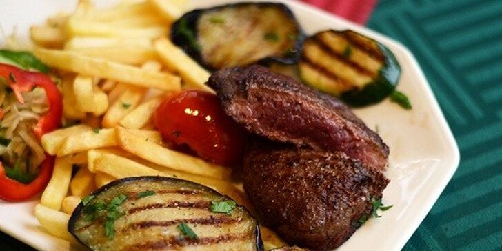 Šťavnatý hovädzí rump steak najvyššej kvality