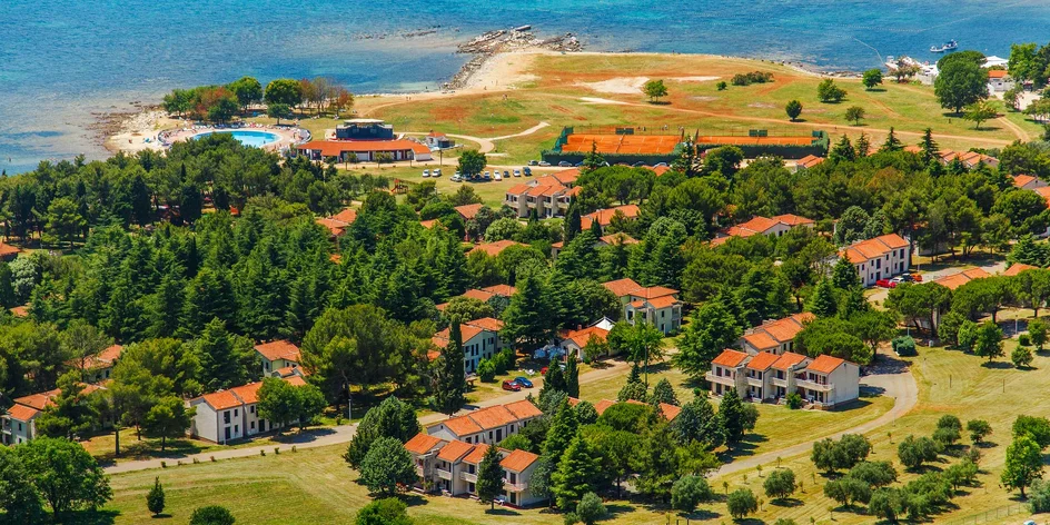3* apartmány v Umagu: pláž, bazény a jedlo