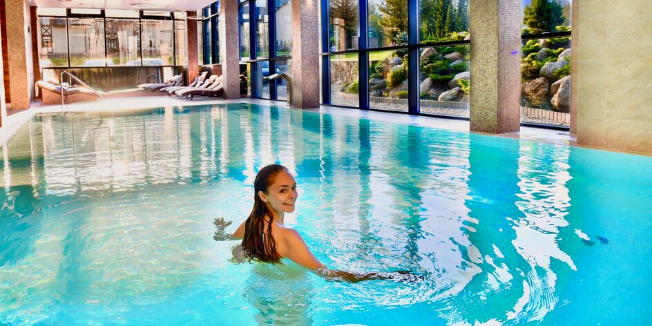 Luxusný wellness v Hot zóne s bazénom a možnosťou večere v Hoteli Lesná