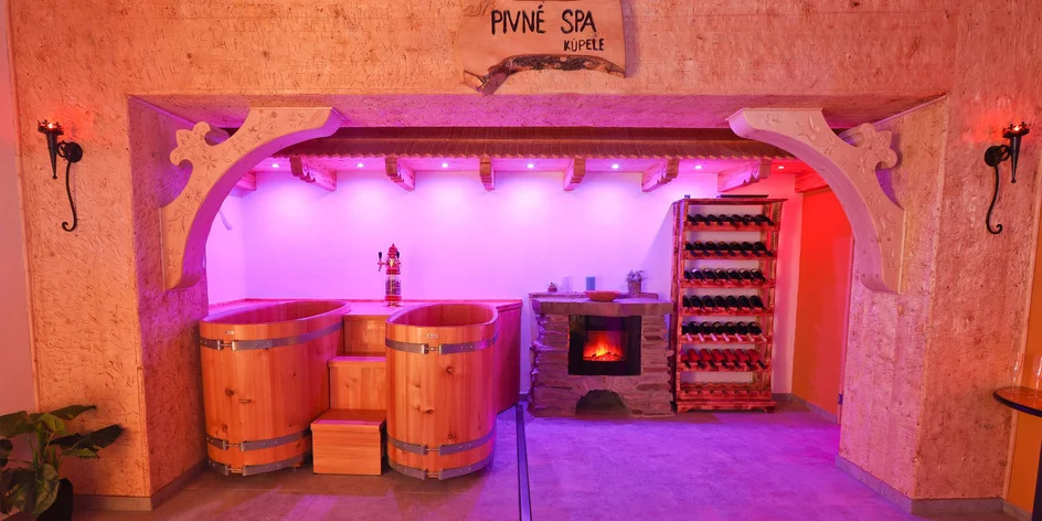 Privátny wellness alebo pivný kúpeľ pre 2 osoby