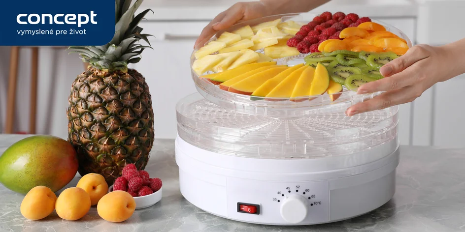 Sušičky Concept na ovocie, huby, mäso či raw pochúťky