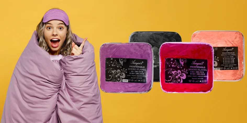 Mikroflanelové prestieradlá na jednolôžko a dvojlôžko