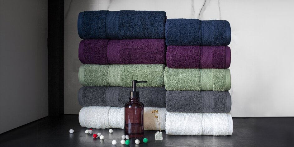 Hebučké froté uteráky a osušky v mnohých farbách