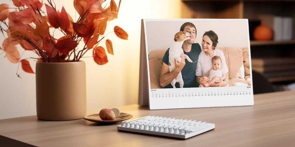 Nástenný či stolový kalendár s vlastnými fotografiami