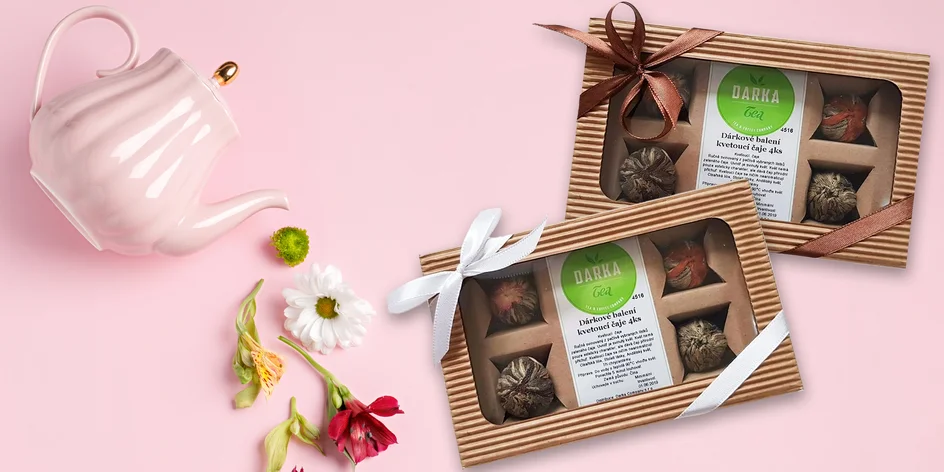 Darčekové sady zeleného kvitnúceho čaju