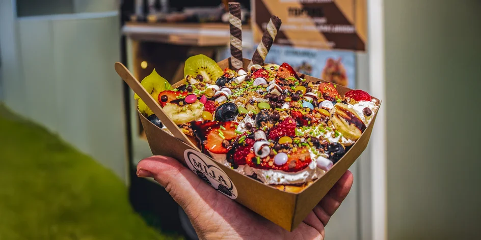 Bubble Waffle s prílohami podľa výberu, v ponuke aj Bubble Tea