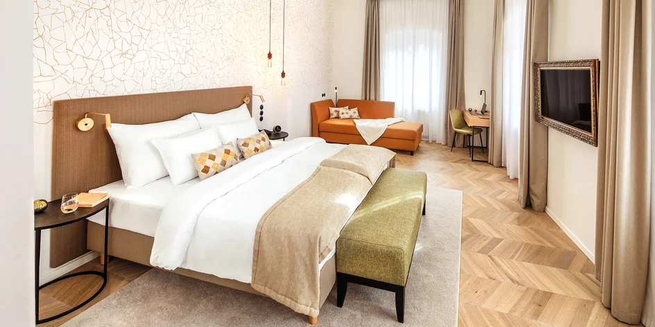 Romantika v krásnom hoteli v srdci Krumlova s raňajkami