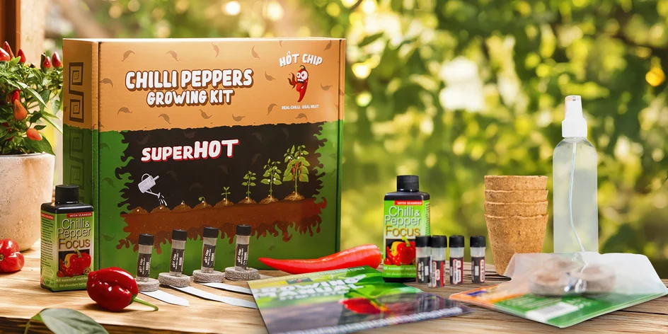 Darčeková sada na pestovanie chilli papričiek vrátane hnojiva