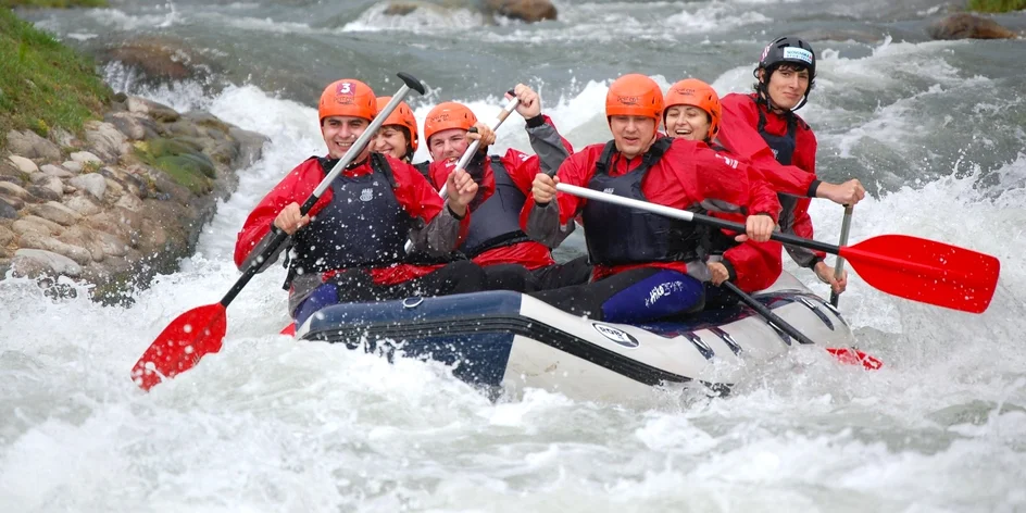 Rafting v areáli vodného slalomu v Liptovskom Mikuláši