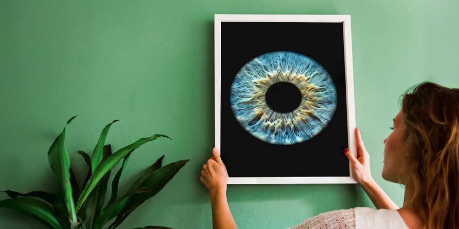 Unikátna umelecká fotografia dúhoviek vašich očí