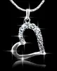 Veľké srdce s čírymi kryštálmi Swarovski Elements