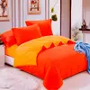 7-dielna posteľná súprava - oranžová, vzor č. 2