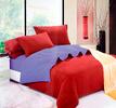 7-dielna posteľná súprava - červená s fialovou, vzor č. 9