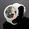 Dámske hodinky so silikónovým remienkom-Strawberry