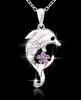Veselý delfín s kryštálmi Swarovski Elements