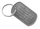 Dog tag - Identifikačná vojenská známka s krúžkom