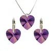Swarovski set v tvare srdca | Amethyst AB