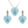 Swarovski set v tvare srdca | Aquamarine AB