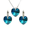 Swarovski set v tvare srdca | Bermuda Blue