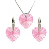 Swarovski set v tvare srdca | Light Rose AB