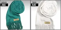 Hebký šál A93 | Veľkosť: cca 190cm x 75cm | Zelená