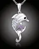 Veselý delfín s kryštálmi Swarovski Elements