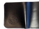 Ručne vyrobená kožená peňaženka - čierna