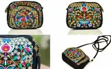 Crossbody kabelka s tromi vreckami orientálna