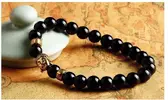 Buddha náramok - zlaté prevedenie - Onyx