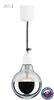 Svietidlo Arli Simple + žiarovka Arli Mirror LED (textilný kábel - čierno/biela cik-cak, biely plast)