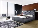 Posteľ PISA 180 x 200 cm (koženka, čierna) + 2 x Lamelový rošt 90 x 200 cm