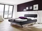 Posteľ CASENA 140 x 200 cm (látka, antracit)