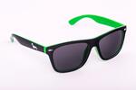 Čierno-zelené okuliare Kašmir Wayfarer - sklá stredne tmavé
