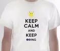 Pánske tričko Keep calm and keep GOing | Veľkosť: S | Biela