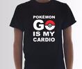 Pánske tričko Pokémon GO is my cardio | Veľkosť: S | Čierna